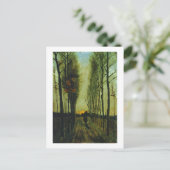 Avenue Poplars at Sunset, Vincent van Gogh Briefkaart (Staand voorkant)