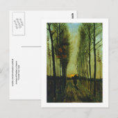 Avenue Poplars at Sunset, Vincent van Gogh Briefkaart (Voorkant / Achterkant)