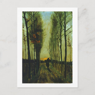 Avenue Poplars at Sunset, Vincent van Gogh Briefkaart