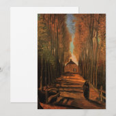 Avenue Poplars in het najaar door Vincent van Gogh (Voorkant / Achterkant)