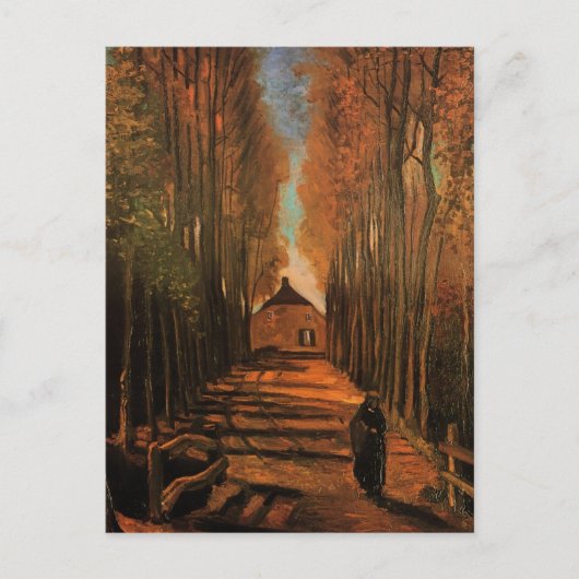 Avenue Poplars in het najaar door Vincent van Gogh Briefkaart (Voorkant)