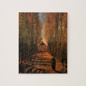Avenue Poplars in het najaar door Vincent van Gogh Legpuzzel (Verticaal)