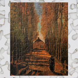 Avenue Poplars in het najaar door Vincent van Gogh Legpuzzel