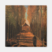 Avenue Poplars in het najaar door Vincent van Gogh Magneet (Voorkant)