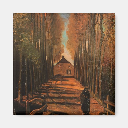 Avenue Poplars in het najaar door Vincent van Gogh Magneet (Voorkant)
