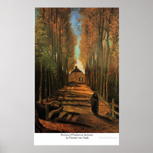 Avenue Poplars in het najaar door Vincent van Gogh Poster
