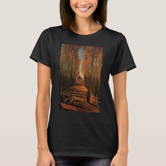 Avenue Poplars in het najaar door Vincent van Gogh T-shirt (Voorkant)