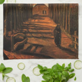 Avenue Poplars in het najaar door Vincent van Gogh Theedoek (Gevouwen)