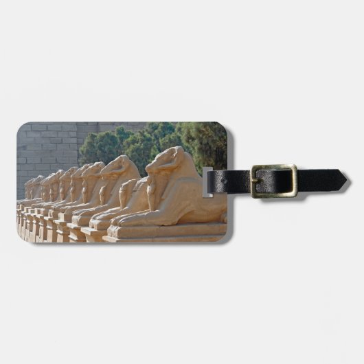 Avenue Sphinxes in Karnak Temple - Egypte Bagagelabel (Voorkant horizontaal)