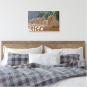 Avenue Sphinxes in Karnak Temple - Egypte Canvas Afdruk (Insitu (Slaapkamer))