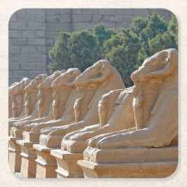 Avenue Sphinxes in Karnak Temple - Egypte Kartonnen Onderzetters