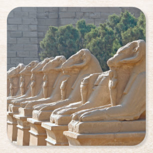 Avenue Sphinxes in Karnak Temple - Egypte Kartonnen Onderzetters
