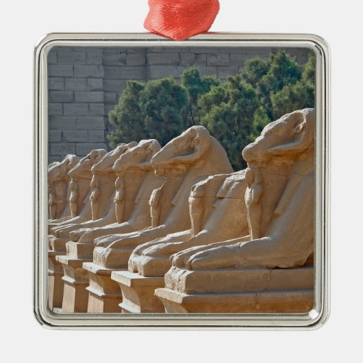 Avenue Sphinxes in Karnak Temple - Egypte Metalen Ornament (Voorkant)