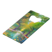 Avenue Trees najaarsbladeren Creditkaart Flessenopener (Voorkant Gekanteld)