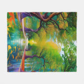 Avenue Trees najaarsbladeren Fleece Deken (Voorkant (Horizontaal))