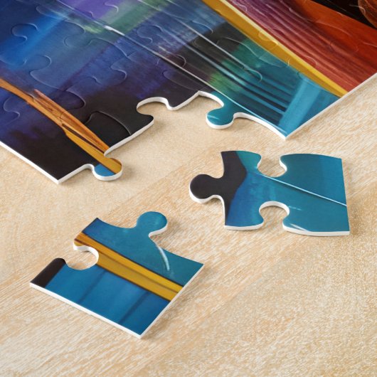 Avenue Trees najaarsbladeren Legpuzzel (Zijkant)