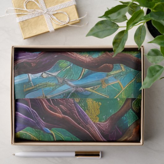 Avenue Trees najaarsbladeren Tissuepapier (Geschenk)