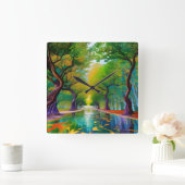 Avenue Trees najaarsbladeren Vierkante Klok (Huis)