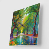 Avenue Trees najaarsbladeren Vierkante Klok (Hoek)