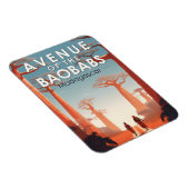 Avenue van de Baobabs Madagascar Art Vintage Magneet (Rechterzijde)