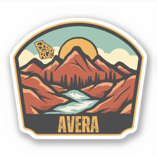 Avera, Georgia Sticker (Voorkant)