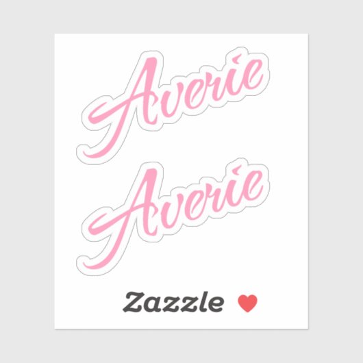 Averie naam x2 sticker (Vel)