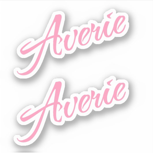 Averie naam x2 sticker (Voorkant)