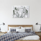 Averroës in discussie met porfyrie canvas afdruk (Insitu (Slaapkamer))