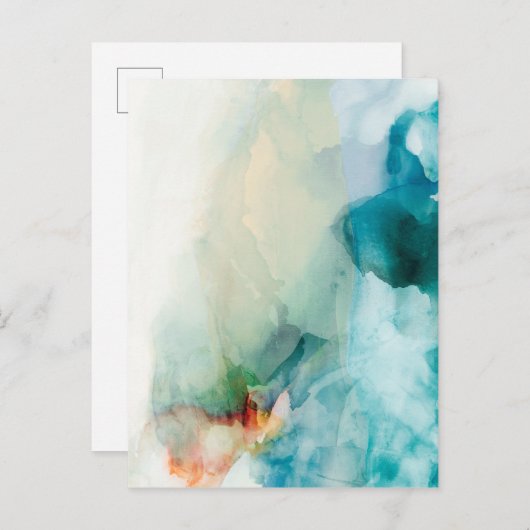 Aversion - Blue Waterverf Briefkaart (Voorkant / Achterkant)