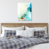 Aversion - Blue Waterverf Canvas Afdruk (Insitu (Slaapkamer))