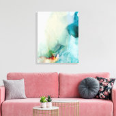 Aversion - Blue Waterverf Canvas Afdruk (Insitu (Woonkamer))