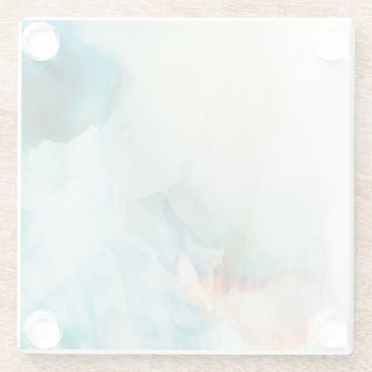 Aversion - Blue Waterverf Glazen Onderzetter (Achterkant)