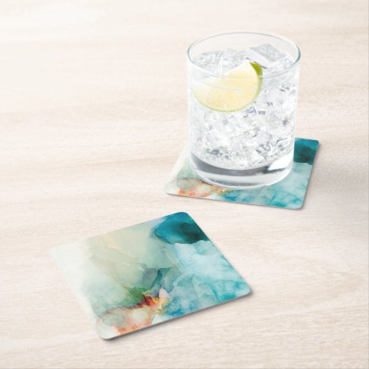 Aversion - Blue Waterverf Kartonnen Onderzetters (Insitu)