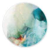 Aversion - Blue Waterverf Keramische Knop (Voorkant)