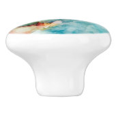 Aversion - Blue Waterverf Keramische Knop (Zijkant)