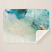 Aversion - Blue Waterverf Sherpa Deken (Voorkant (horizontaal))