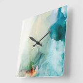 Aversion - Blue Waterverf Vierkante Klok (Hoek)