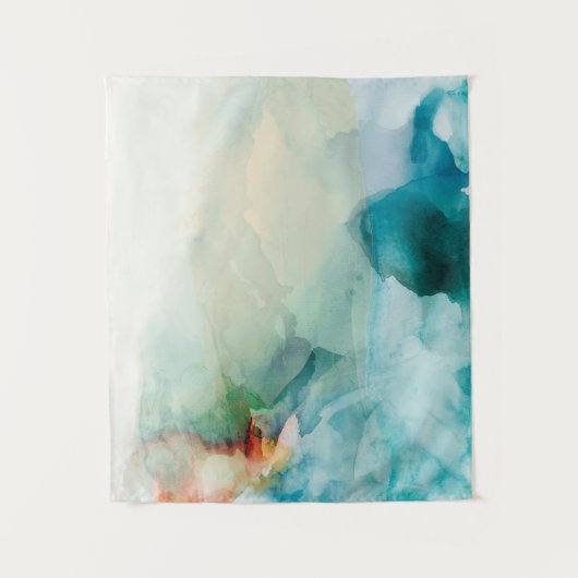 Aversion - Blue Waterverf Wandkleed (Voorkant)