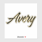 Avery black gold Lettering Aufkleber Sticker (Vel)