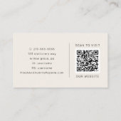 AVERY Chic Goud Zwart Crème Dubbel Frame QR Code Visitekaartje (Achterkant)
