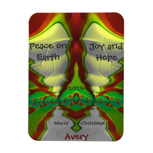 AVERY ~ CHRISTMAS-kaart Bright! ~ Magneet (Verticaal)