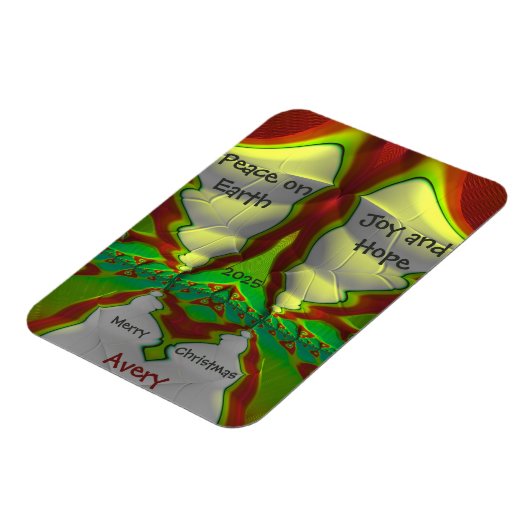 AVERY ~ CHRISTMAS-kaart Bright! ~ Magneet (Linkerzijde)