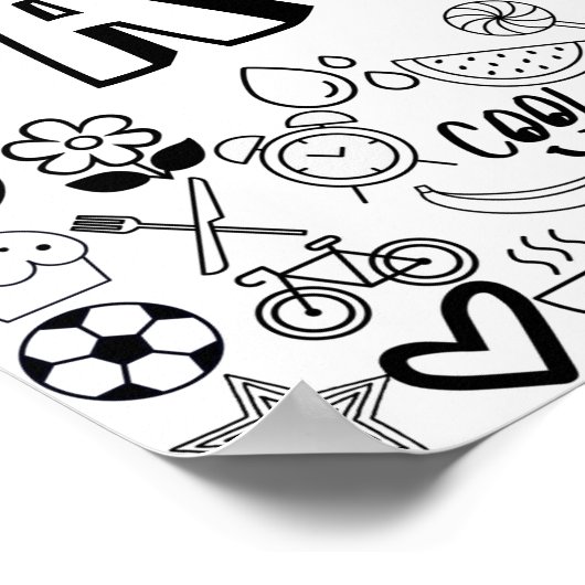 'AVERY' Color-it-Yourself-contourontwerp Poster (Hoek)