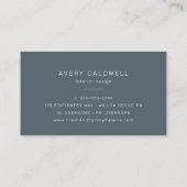 AVERY Donker Navyblauw Dubbel Frame Visitekaartje (Achterkant)