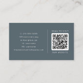 AVERY Donkerblauwe Klassieke Dubbele Frame QR Code Visitekaartje (Achterkant)
