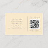 AVERY Eenvoudige Neutrale Boter Gele QR Code Visitekaartje (Achterkant)