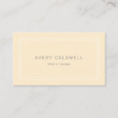 AVERY Eenvoudige Neutrale Boter Gele QR Code Visitekaartje (Voorkant)