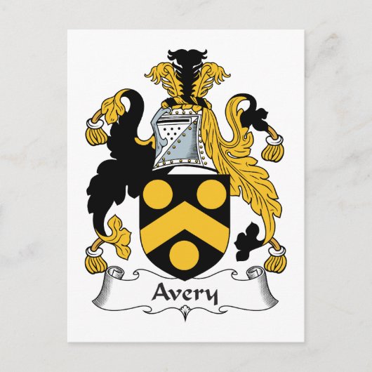 Avery Family Crest Briefkaart (Voorkant)