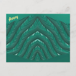 AVERY ~ Glanzend Briefkaart 3D Green Zany
