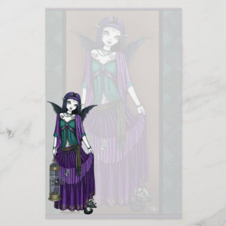 "Avery" Gothic Angel Bird Cage Stationery Briefpapier